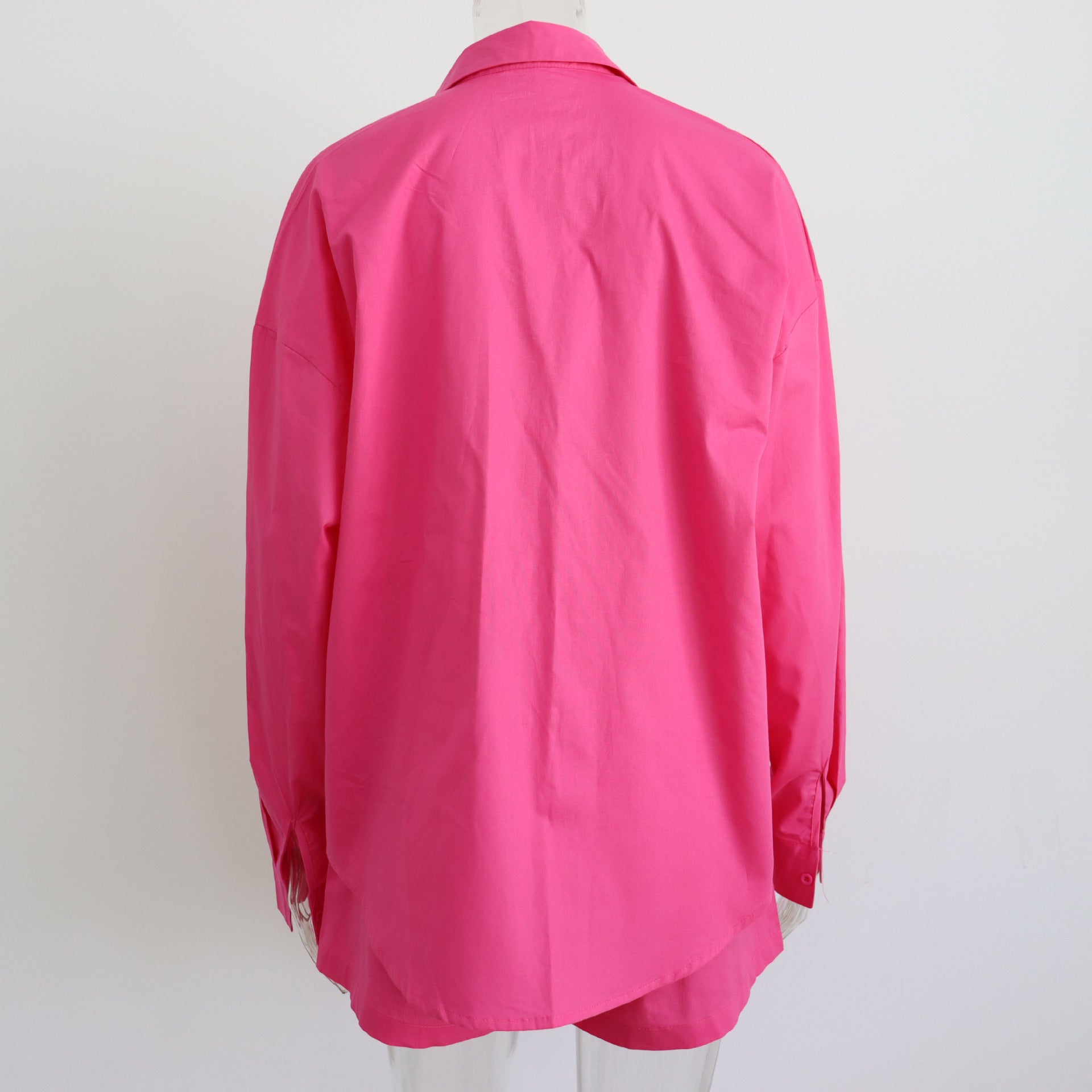 2 Piece Long Sleeve Shirt With Mini Shorts Cotton Stretch Waist Two Pieces Ladies Outfits Blouses Fashion Set The Clothing Company Sydney