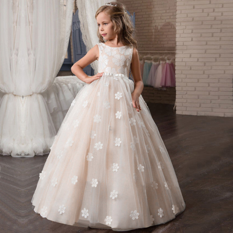 Kid Wedding Dresses for Girls Elegant Flower Princess Long Gown Baby Girl Christmas Dress Size 6 12 14 Years The Clothing Company Sydney