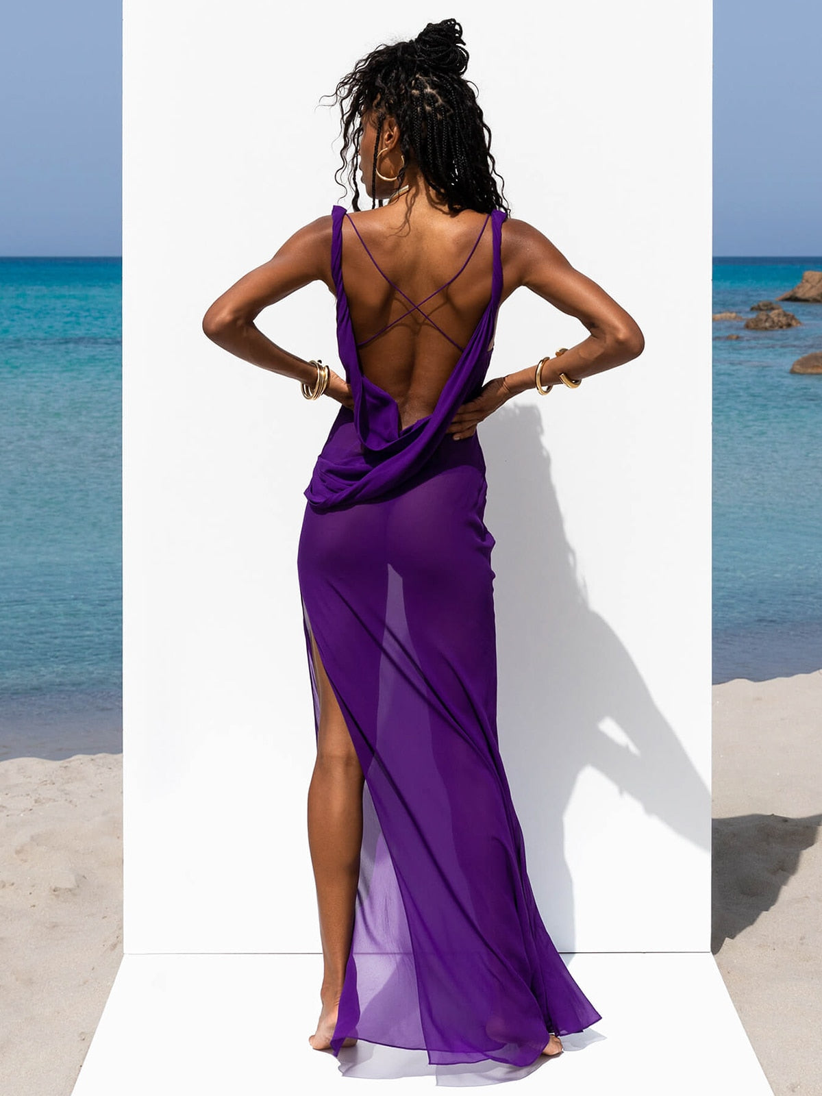 Maxi Dress Fashion Backless Cover Ups Chiffon Sundress Beachwear Long Beach Dress Summer Outfits Bodycon Dress The Clothing Company Sydney