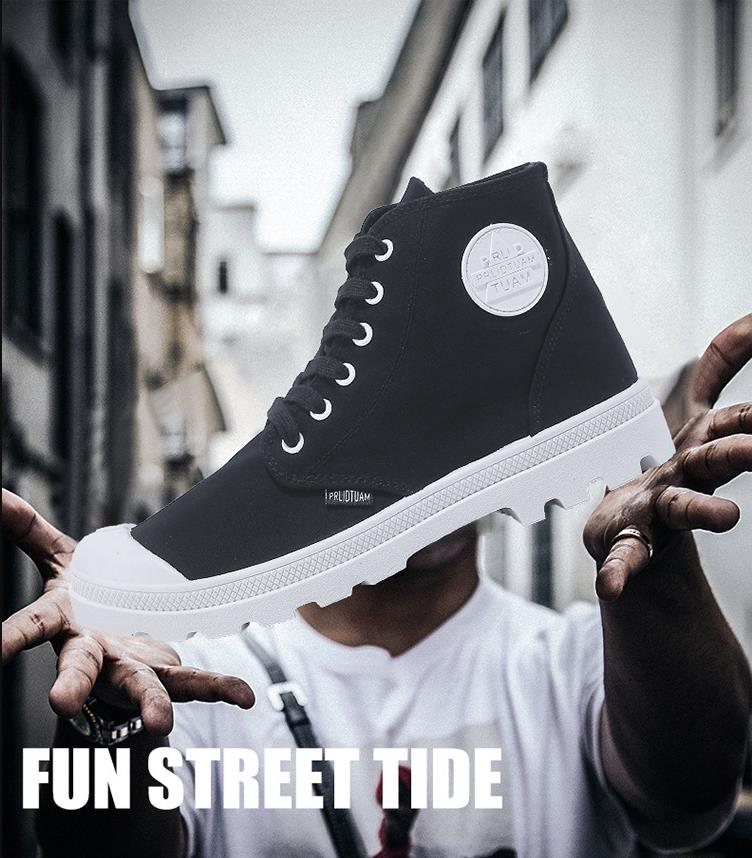 High Top Men Ladies Boots Lace Up Canvas Shoes Ankle Motorcycle Sneakers Military Desert Boots The Clothing Company Sydney