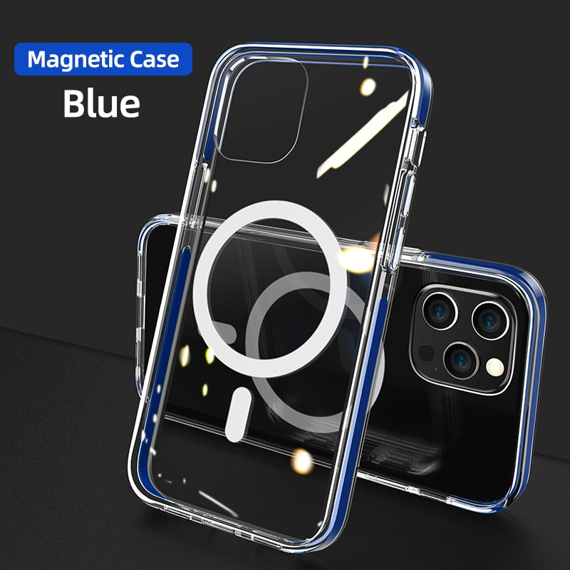 Clear Magnectic Phone Case For iPhone 12 13 Pro Max Case For Magnectic Wireless Charger Transparent Back Phone Cover The Clothing Company Sydney