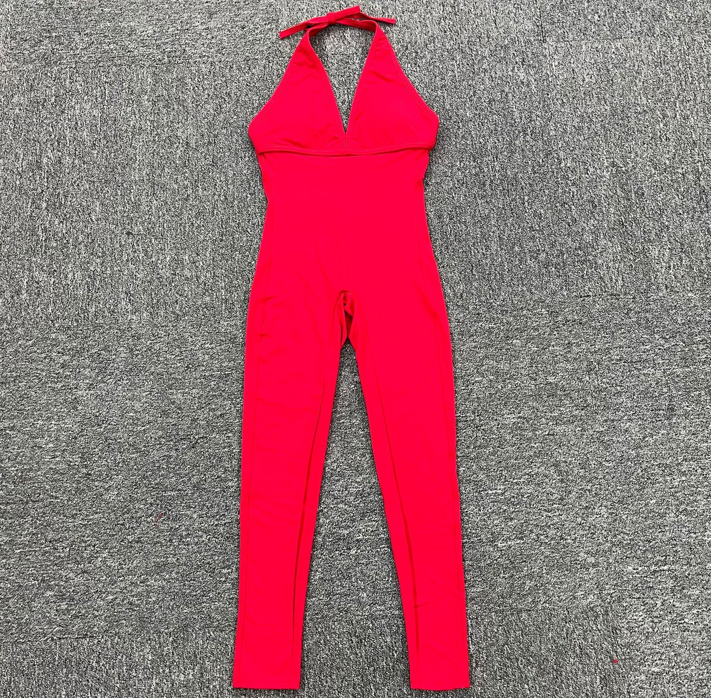 Backless Yoga Jumpsuit Lycra Gym Overalls Women's V Neck Workout Clothes for Women Fitness Clothing Sportswear The Clothing Company Sydney