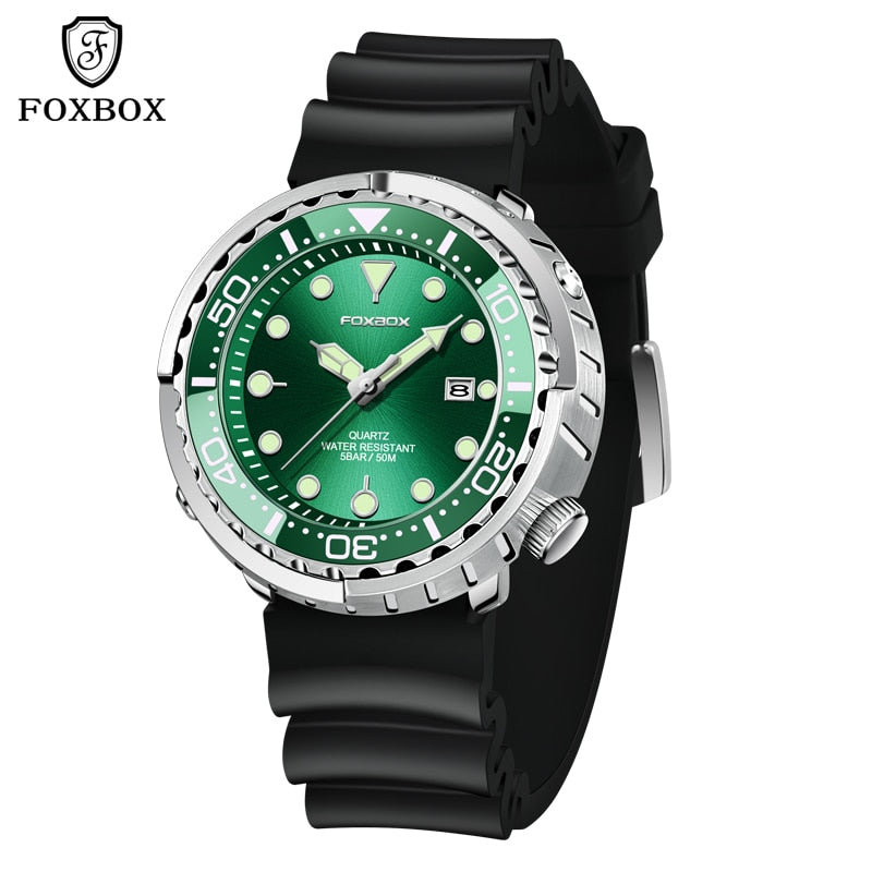 Lige Fashion Mens Watches Foxbox Top Brand Luxury 5ATM Sports Waterproof Quartz Date Luminous Watch The Clothing Company Sydney