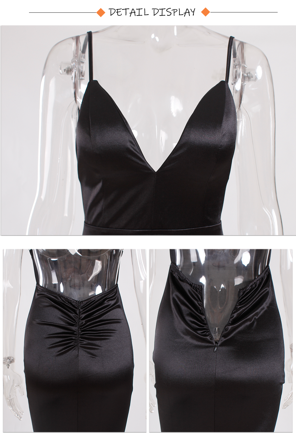 Backless Satin Evening Gown Strappy Deep V Neck Floor Length Prom Padded Stretch Formal Cocktail Wedding Party Dresses The Clothing Company Sydney