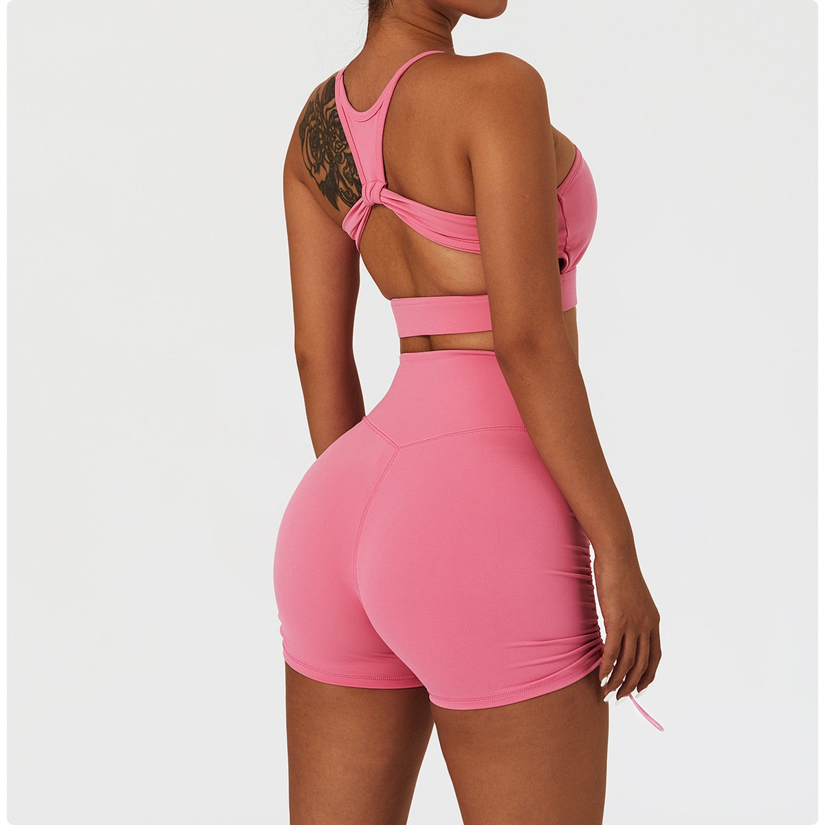 2 Piece Women's Yoga Set Workout Shirts Sport Pants Bra Gym Suits Fitness Shorts Crop Top High Waist Running Leggings Sports Sets The Clothing Company Sydney