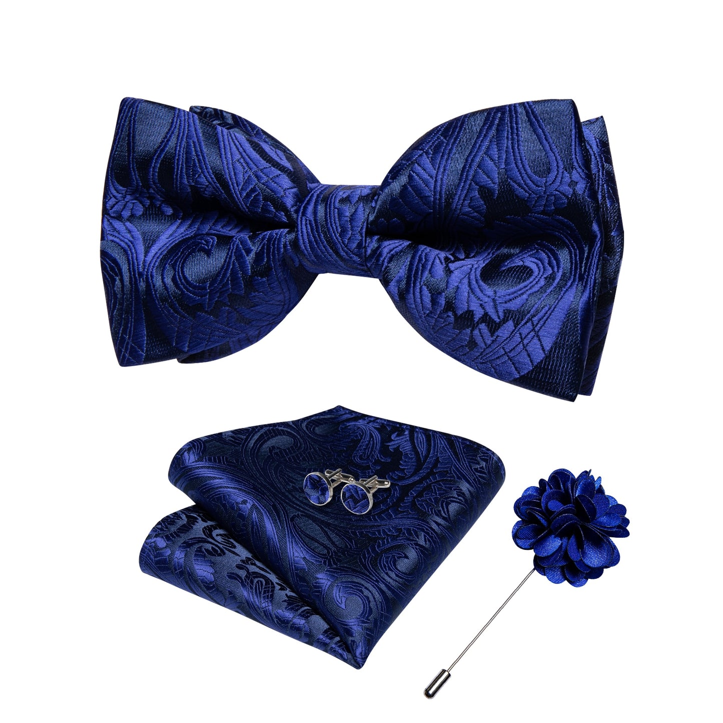 Wedding Bow Tie for Men Classic Red Pre-tied Bowtie Cufflinks Corsage Set for Party Silk Butterfly Knot Gift Set The Clothing Company Sydney