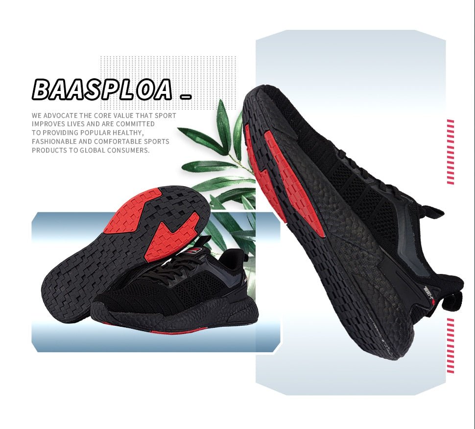 Men's Comfortable Knit Walking Shoes Breathable Fashion Sneaker Anti-Slip Shock-Absorbing Casual Sneakers Shoes The Clothing Company Sydney