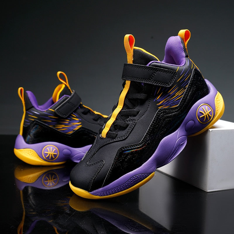 Sports shoes boys basketball shoes boys high top shockproof children's sports shoes girls non-slip basketball shoes The Clothing Company Sydney