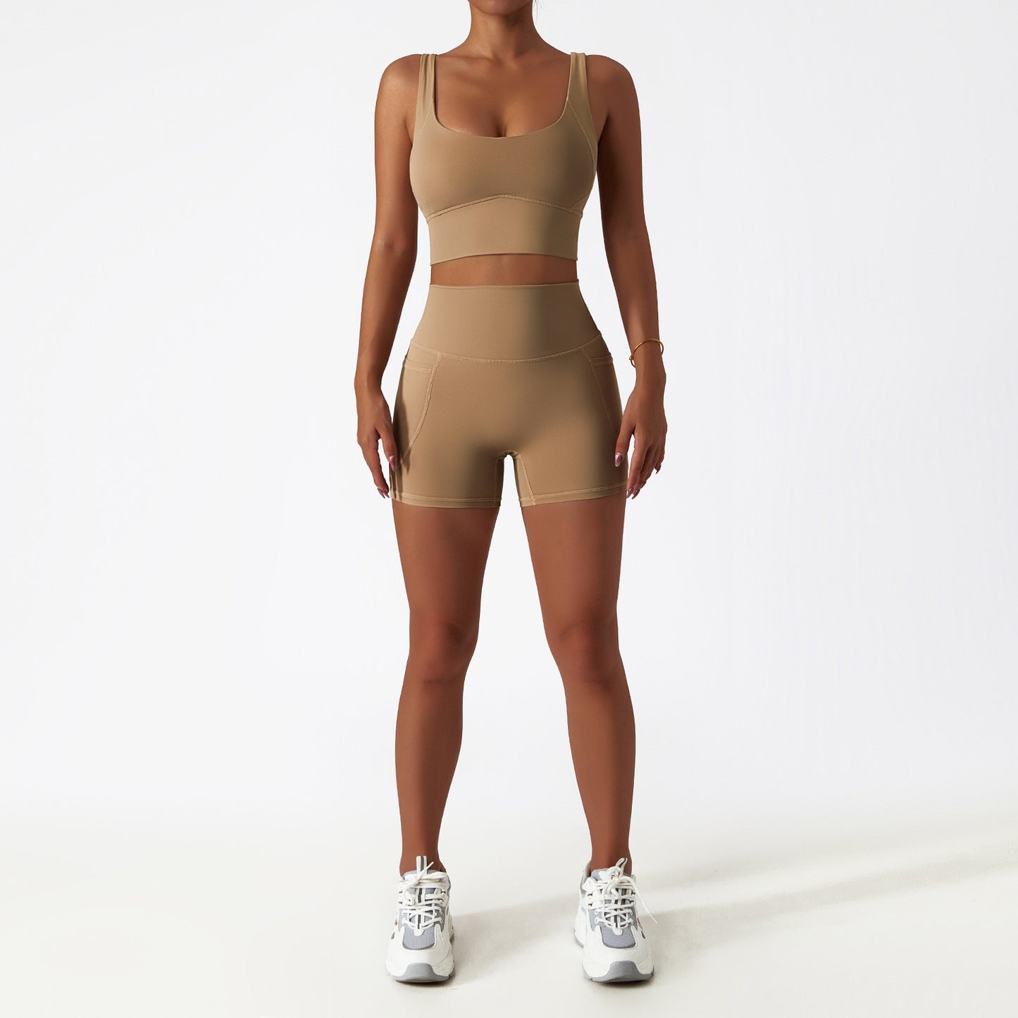2 Piece Women Yoga Set Seamless Workout Suit Sportswear Gym Clothing Fitness Bra High Waist Leggings Sports Shorts Sports Suits The Clothing Company Sydney