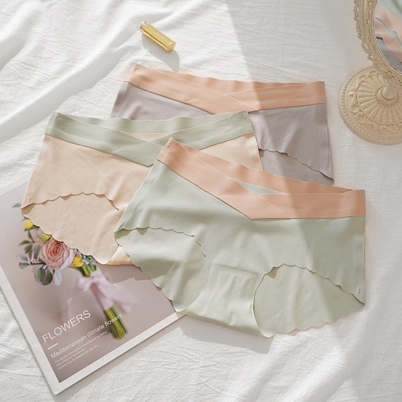 Seamless Panties Ice Silk Comfortable Women Low Waist Briefs Plus Size No Trace Lingerie Underwear The Clothing Company Sydney