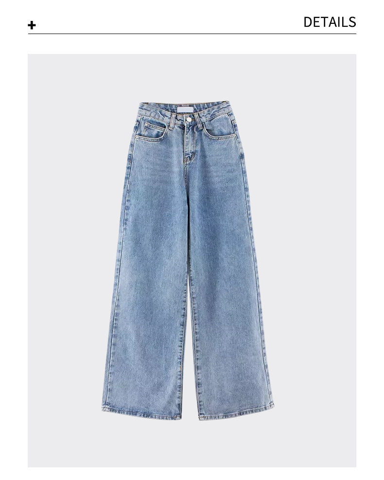 Y2k Wide Leg Pants High Waist Mom Jeans Fashion Denim Trousers Blue Jeans The Clothing Company Sydney