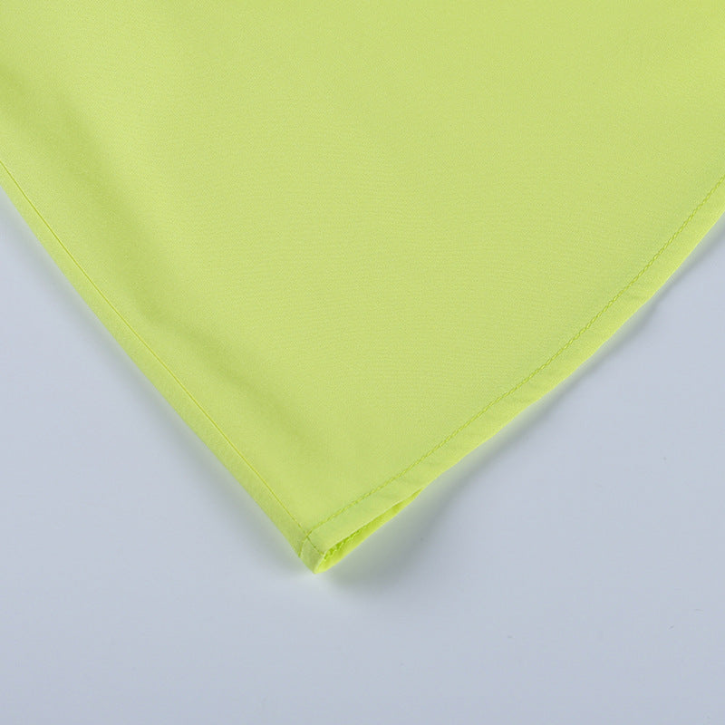 Spaghetti Strap Backless Satin Cut Out Mini Summer Dresses Elegant Cowl Neck Party Dress in Green Black The Clothing Company Sydney