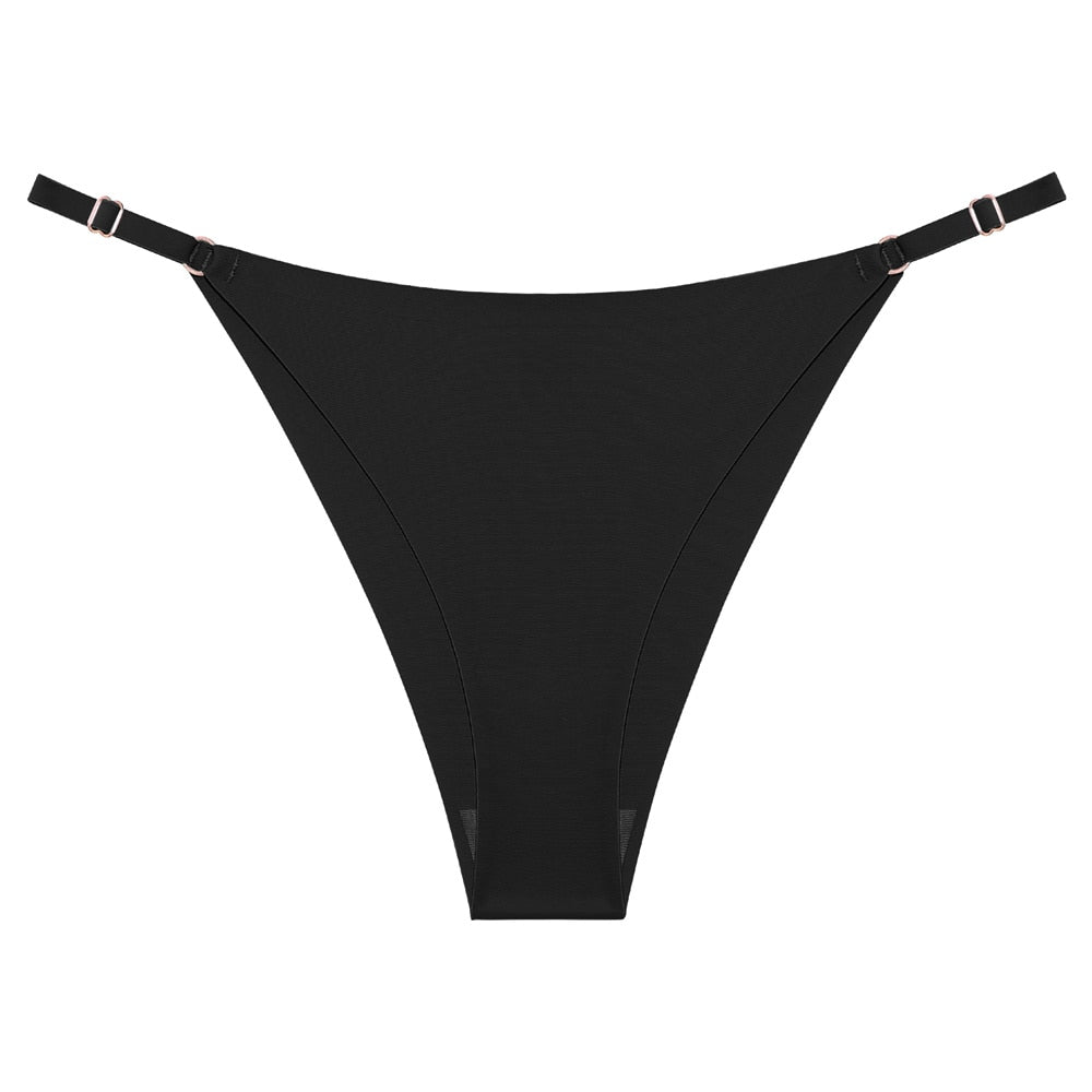 2 pack Seamless Silky G-String Thongs Lingerie Low Rise Panties Adjustable Waistband Straps Hipster Underwear Intimates The Clothing Company Sydney