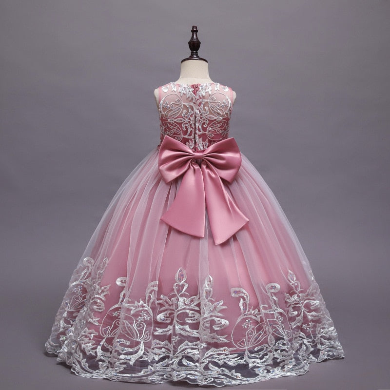 Puffy Tulle Lace Flower Girl Dress Costume Children Bride Ball Gown Princess Dress for Girl Wedding Party Dresses The Clothing Company Sydney