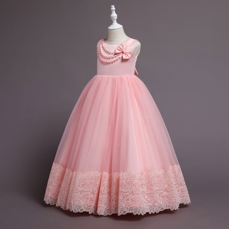 White Lace Bridesmaid Dress Kids Dresses For Girls Children Princess Evening Dress Girl Party Wedding Dress Costume The Clothing Company Sydney