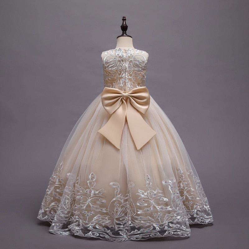 Puffy Tulle Lace Flower Girl Dress Costume Children Bride Ball Gown Princess Dress for Girl Wedding Party Dresses The Clothing Company Sydney