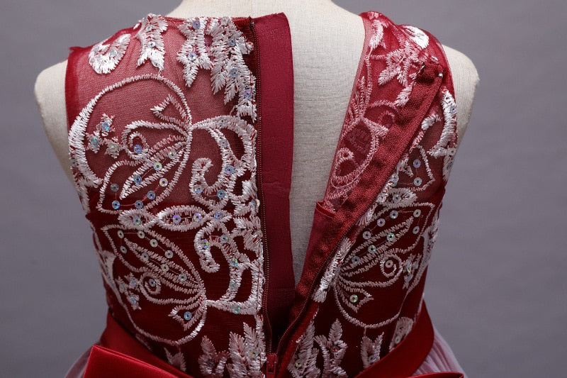 Puffy Tulle Lace Flower Girl Dress Costume Children Bride Ball Gown Princess Dress for Girl Wedding Party Dresses The Clothing Company Sydney