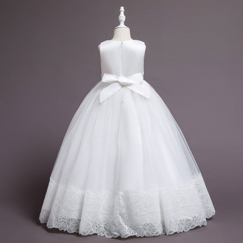 White Lace Bridesmaid Dress Kids Dresses For Girls Children Princess Evening Dress Girl Party Wedding Dress Costume The Clothing Company Sydney