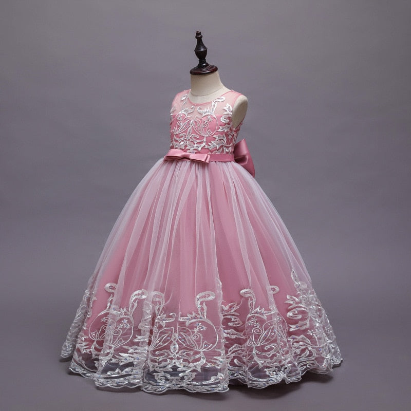 Puffy Tulle Lace Flower Girl Dress Costume Children Bride Ball Gown Princess Dress for Girl Wedding Party Dresses The Clothing Company Sydney