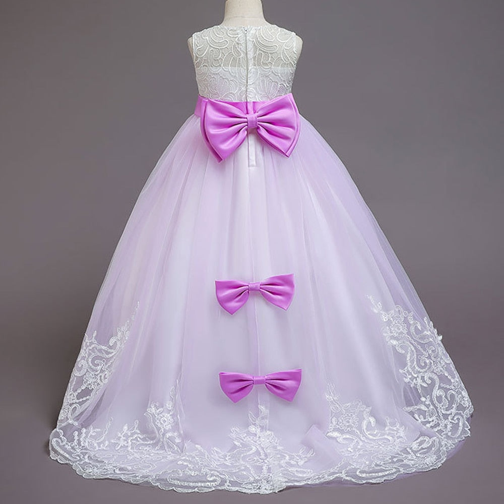 White Lace Bridesmaid Dress Kids Dresses For Girls Children Princess Evening Dress Girl Party Wedding Dress Costume The Clothing Company Sydney