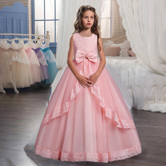 White Lace Bridesmaid Dress Kids Dresses For Girls Children Princess Evening Dress Girl Party Wedding Dress Costume The Clothing Company Sydney
