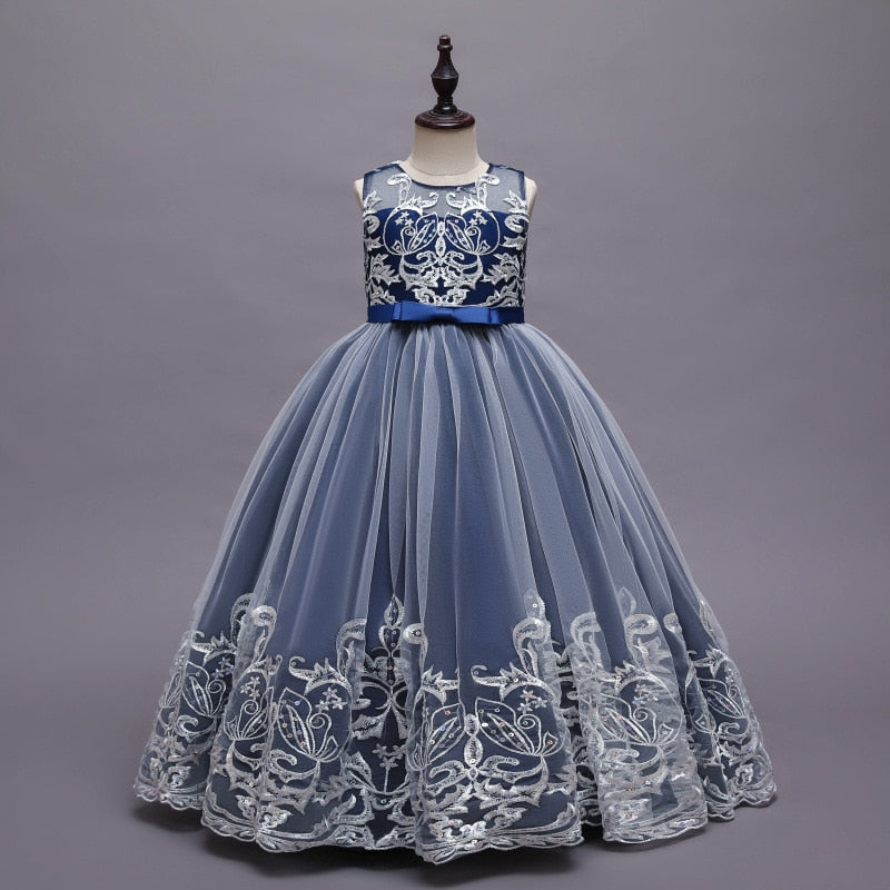 Puffy Tulle Lace Flower Girl Dress Costume Children Bride Ball Gown Princess Dress for Girl Wedding Party Dresses The Clothing Company Sydney