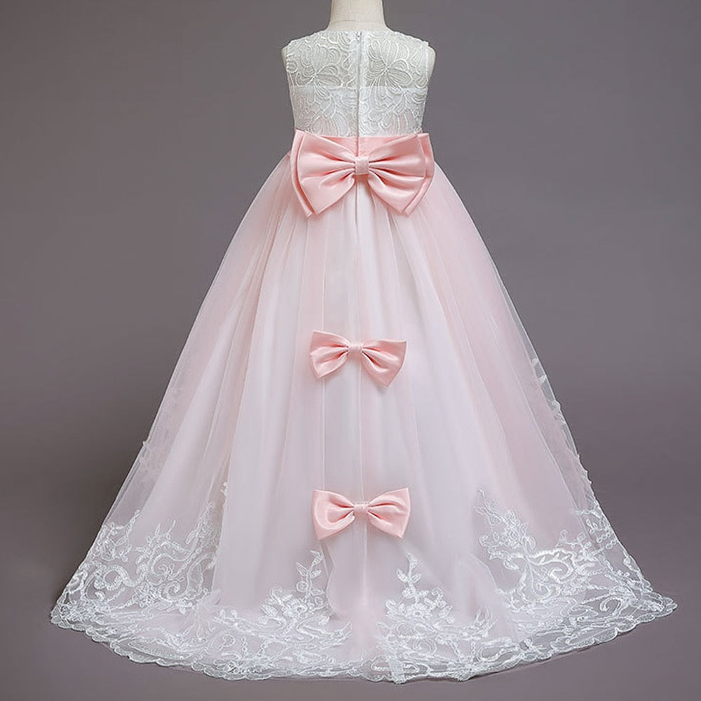 White Lace Bridesmaid Dress Kids Dresses For Girls Children Princess Evening Dress Girl Party Wedding Dress Costume The Clothing Company Sydney