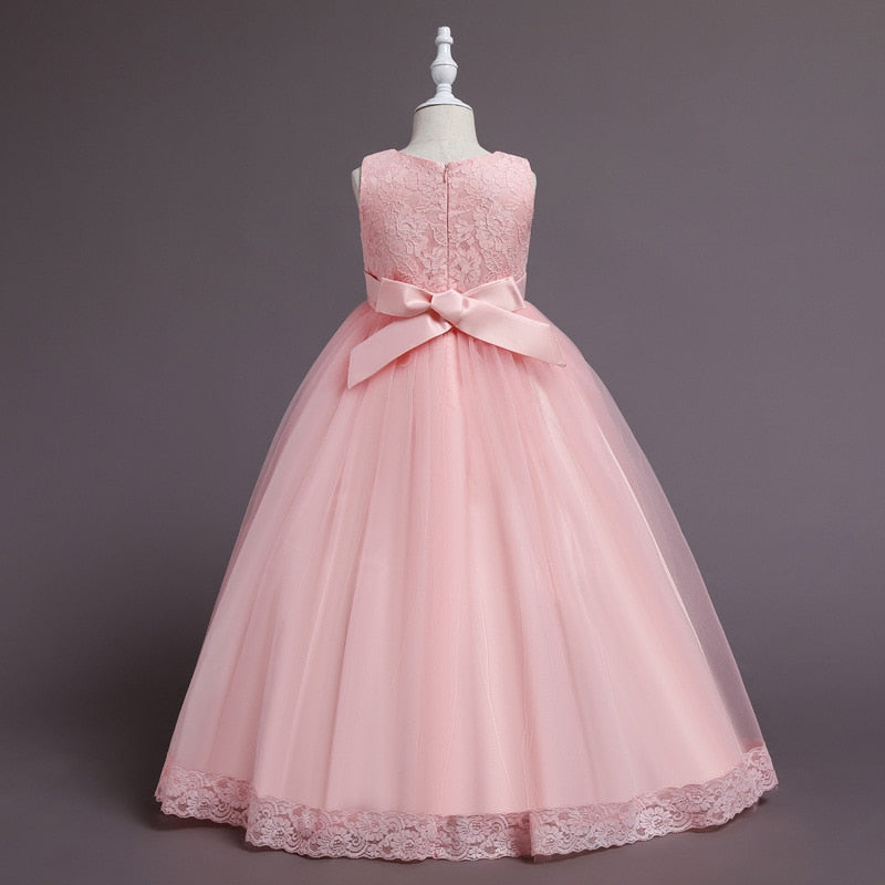 White Lace Bridesmaid Dress Kids Dresses For Girls Children Princess Evening Dress Girl Party Wedding Dress Costume The Clothing Company Sydney