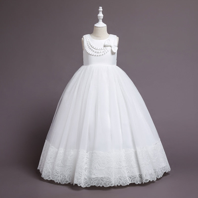 White Lace Bridesmaid Dress Kids Dresses For Girls Children Princess Evening Dress Girl Party Wedding Dress Costume The Clothing Company Sydney
