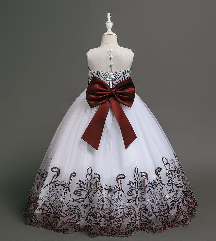 White Lace Bridesmaid Dress Kids Dresses For Girls Children Princess Evening Dress Girl Party Wedding Dress Costume The Clothing Company Sydney