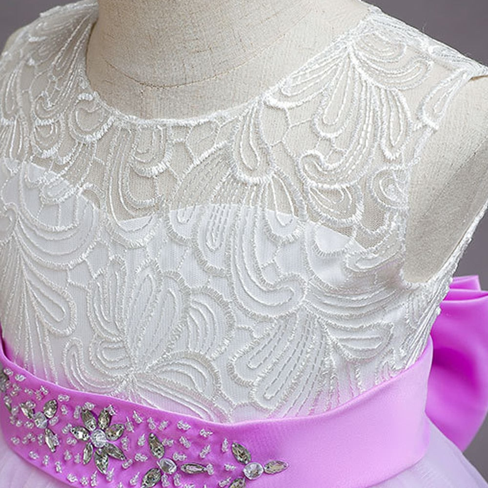 White Lace Bridesmaid Dress Kids Dresses For Girls Children Princess Evening Dress Girl Party Wedding Dress Costume The Clothing Company Sydney