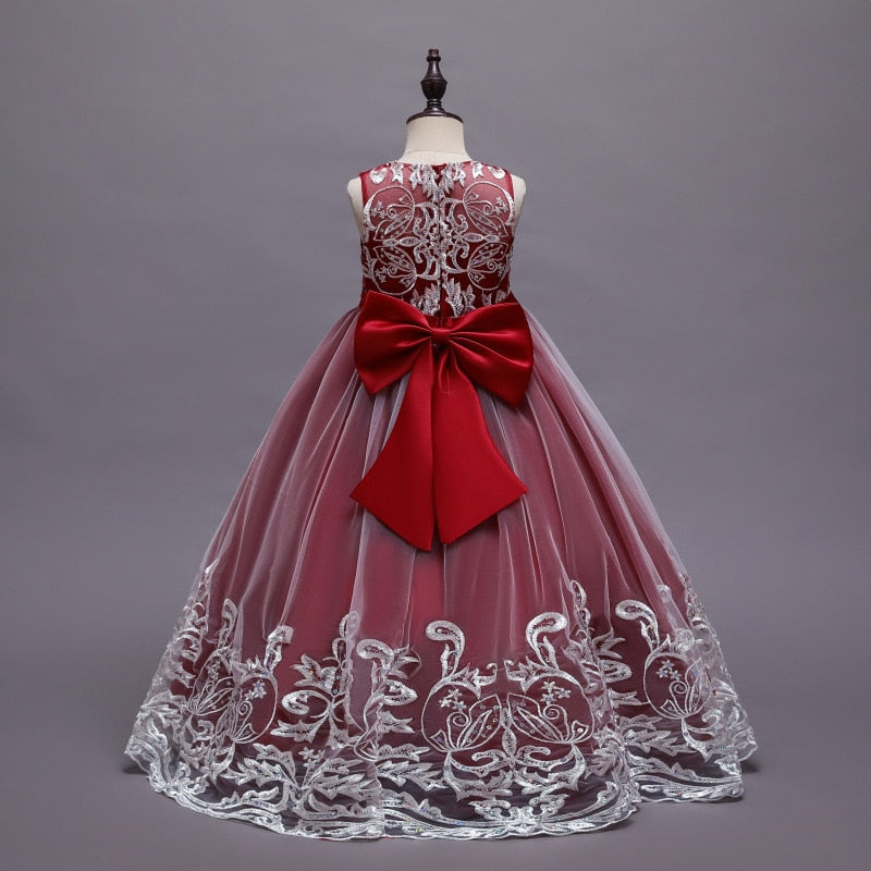 Puffy Tulle Lace Flower Girl Dress Costume Children Bride Ball Gown Princess Dress for Girl Wedding Party Dresses The Clothing Company Sydney
