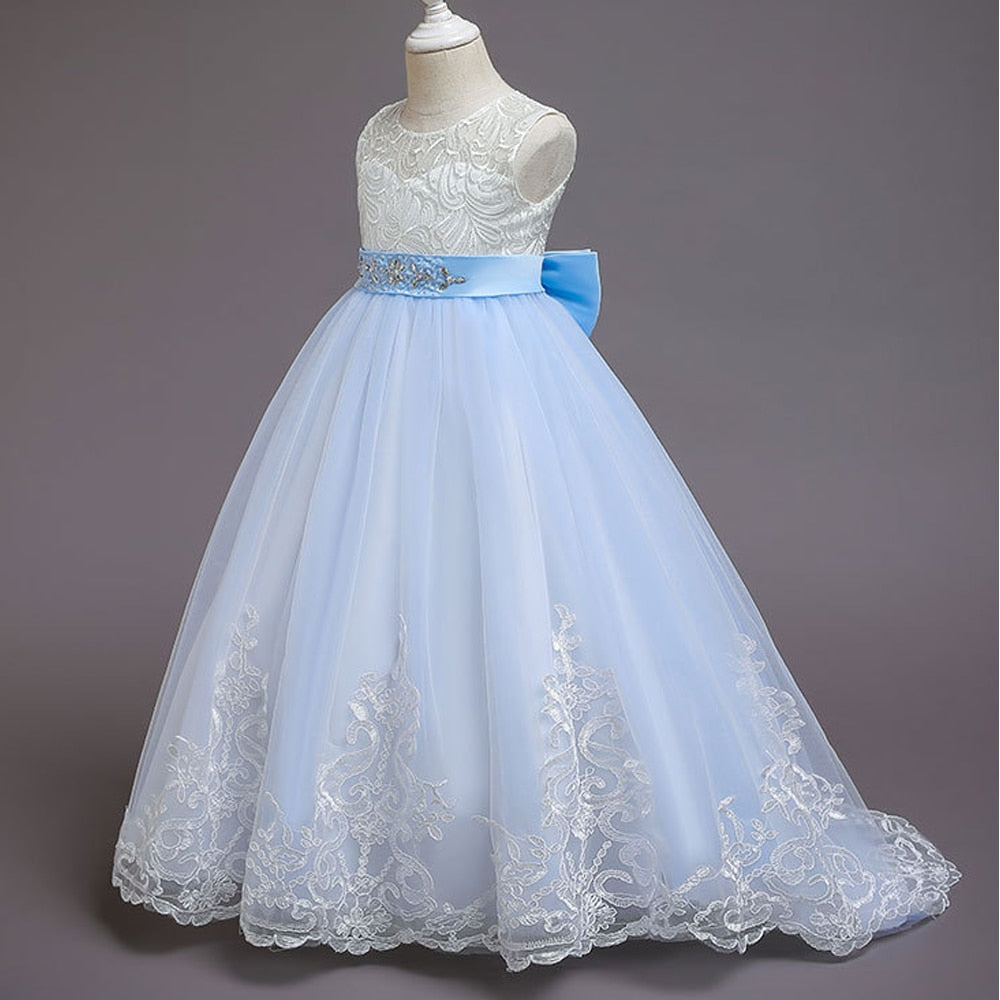 White Lace Bridesmaid Dress Kids Dresses For Girls Children Princess Evening Dress Girl Party Wedding Dress Costume The Clothing Company Sydney