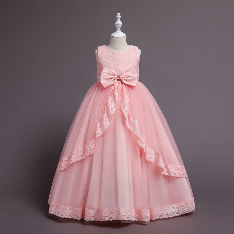 White Lace Bridesmaid Dress Kids Dresses For Girls Children Princess Evening Dress Girl Party Wedding Dress Costume The Clothing Company Sydney