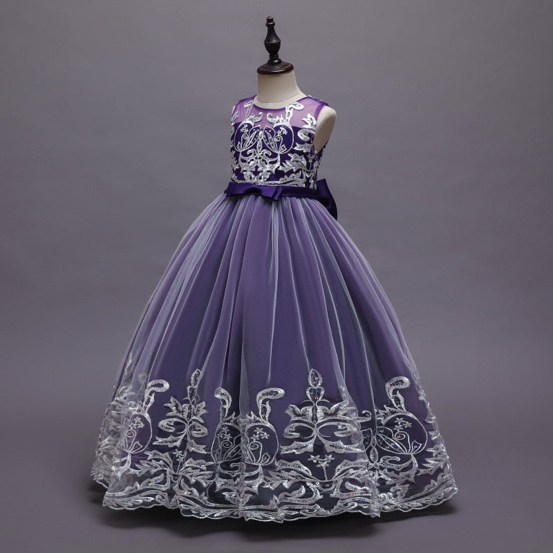 Puffy Tulle Lace Flower Girl Dress Costume Children Bride Ball Gown Princess Dress for Girl Wedding Party Dresses The Clothing Company Sydney