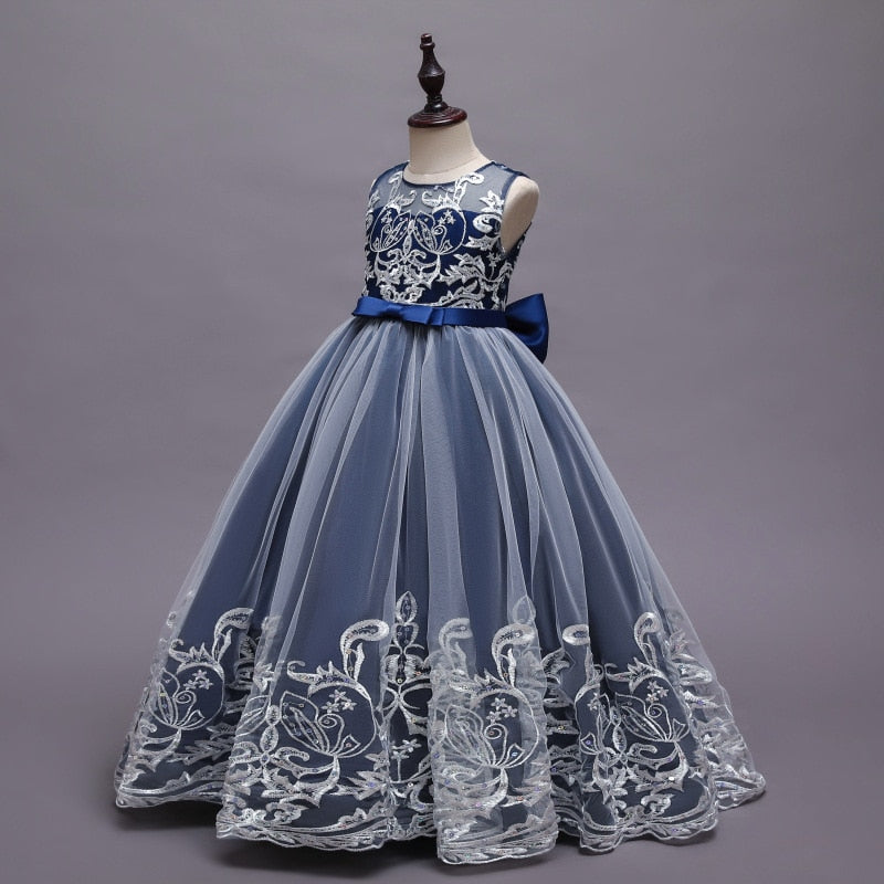 Puffy Tulle Lace Flower Girl Dress Costume Children Bride Ball Gown Princess Dress for Girl Wedding Party Dresses The Clothing Company Sydney