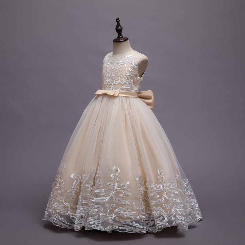 Puffy Tulle Lace Flower Girl Dress Costume Children Bride Ball Gown Princess Dress for Girl Wedding Party Dresses The Clothing Company Sydney