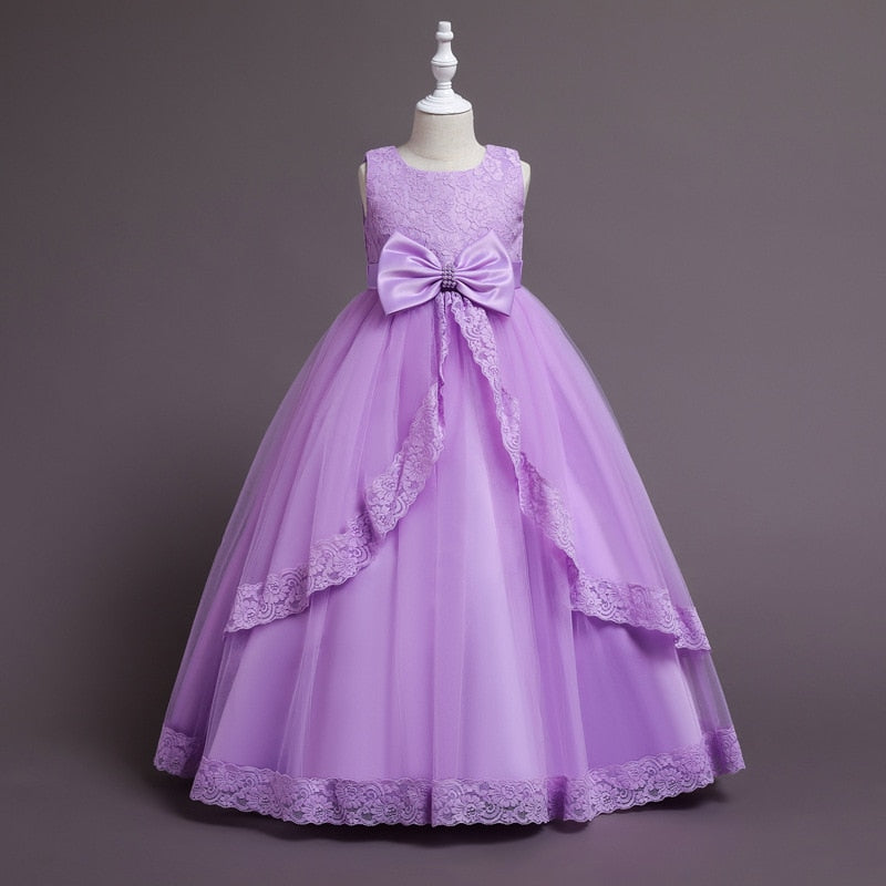 White Lace Bridesmaid Dress Kids Dresses For Girls Children Princess Evening Dress Girl Party Wedding Dress Costume The Clothing Company Sydney
