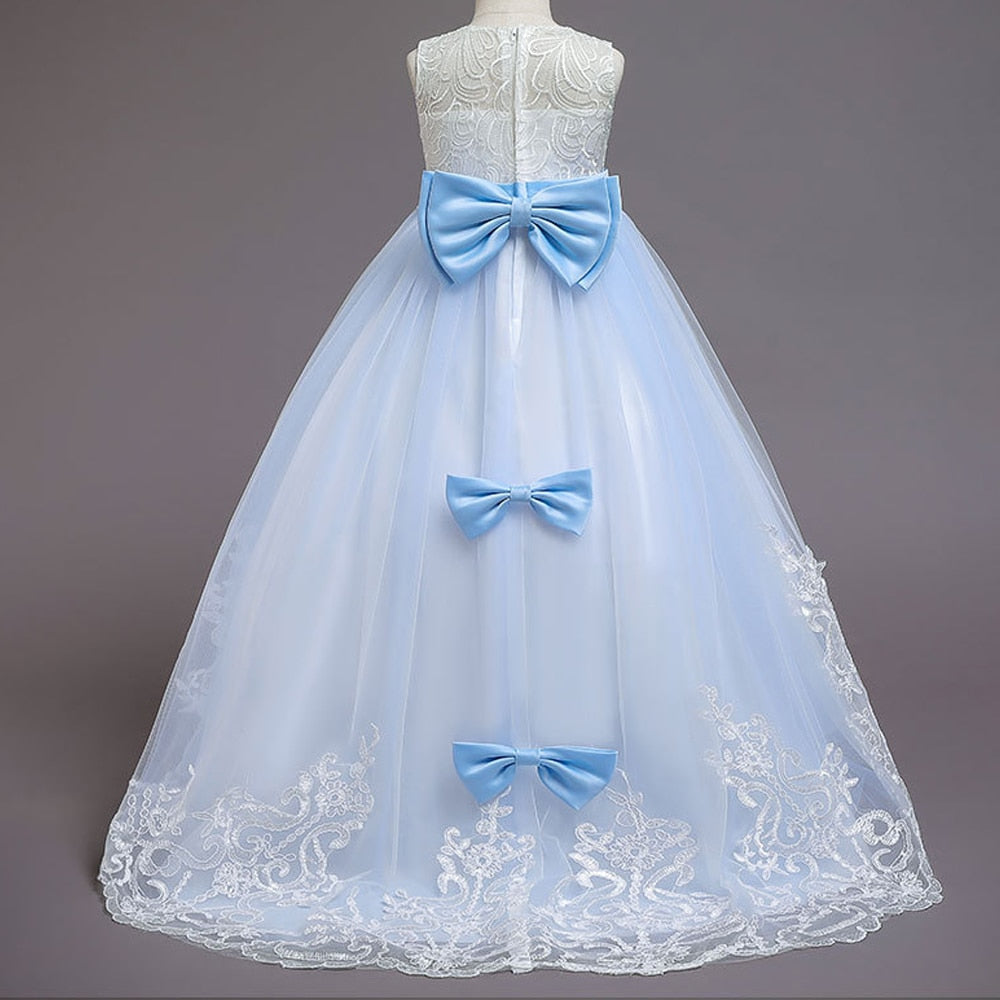 White Lace Bridesmaid Dress Kids Dresses For Girls Children Princess Evening Dress Girl Party Wedding Dress Costume The Clothing Company Sydney