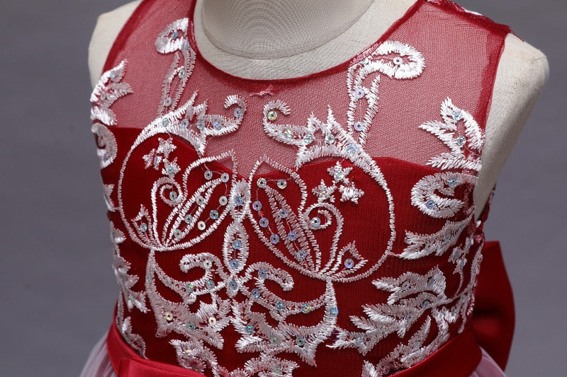 Puffy Tulle Lace Flower Girl Dress Costume Children Bride Ball Gown Princess Dress for Girl Wedding Party Dresses The Clothing Company Sydney