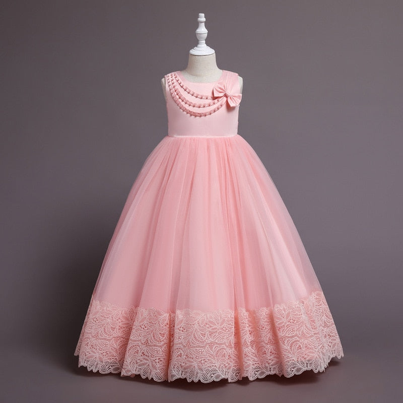 White Lace Bridesmaid Dress Kids Dresses For Girls Children Princess Evening Dress Girl Party Wedding Dress Costume The Clothing Company Sydney