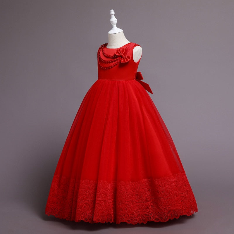 White Lace Bridesmaid Dress Kids Dresses For Girls Children Princess Evening Dress Girl Party Wedding Dress Costume The Clothing Company Sydney