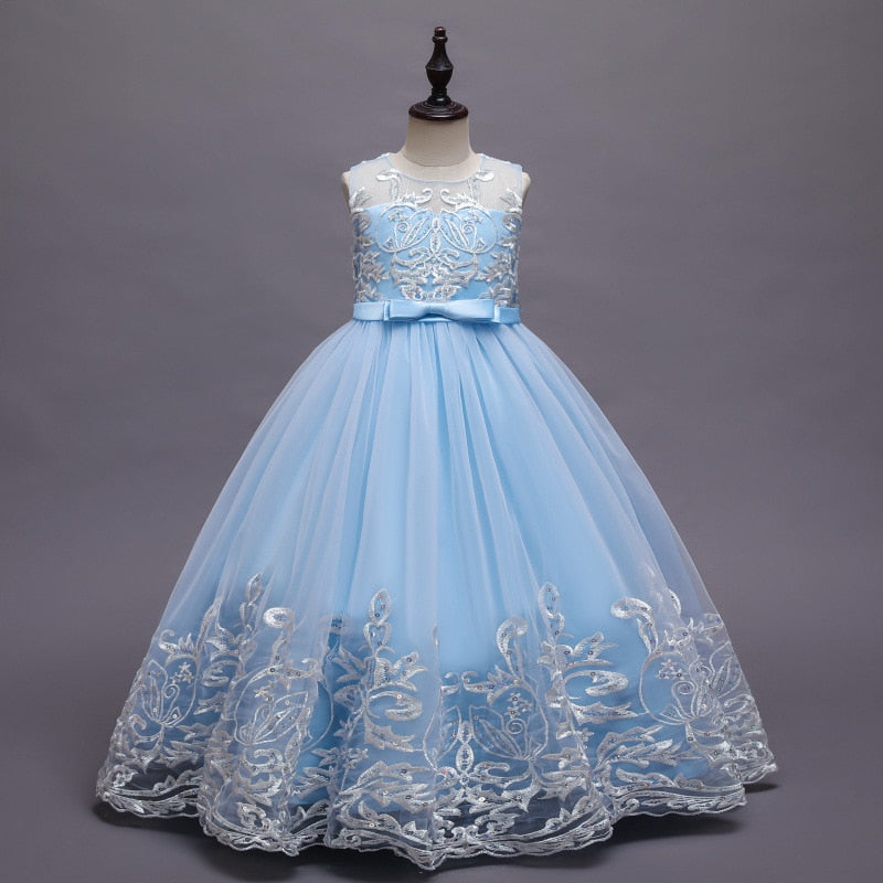 Puffy Tulle Lace Flower Girl Dress Costume Children Bride Ball Gown Princess Dress for Girl Wedding Party Dresses The Clothing Company Sydney