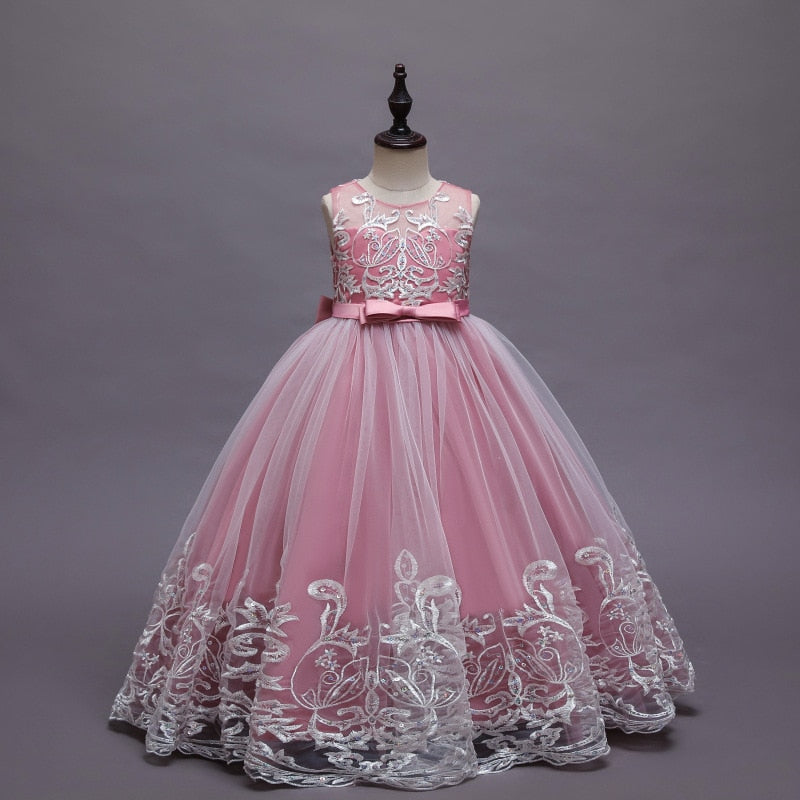 Puffy Tulle Lace Flower Girl Dress Costume Children Bride Ball Gown Princess Dress for Girl Wedding Party Dresses The Clothing Company Sydney