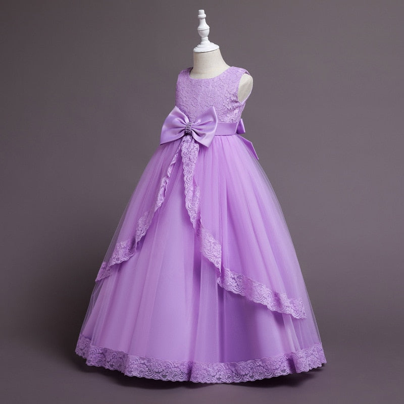 White Lace Bridesmaid Dress Kids Dresses For Girls Children Princess Evening Dress Girl Party Wedding Dress Costume The Clothing Company Sydney