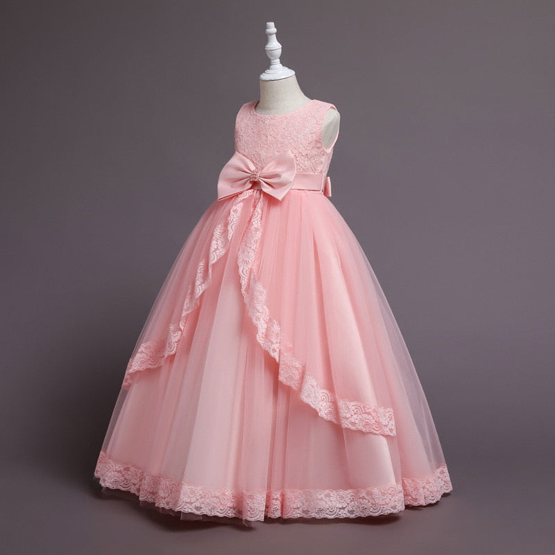 White Lace Bridesmaid Dress Kids Dresses For Girls Children Princess Evening Dress Girl Party Wedding Dress Costume The Clothing Company Sydney