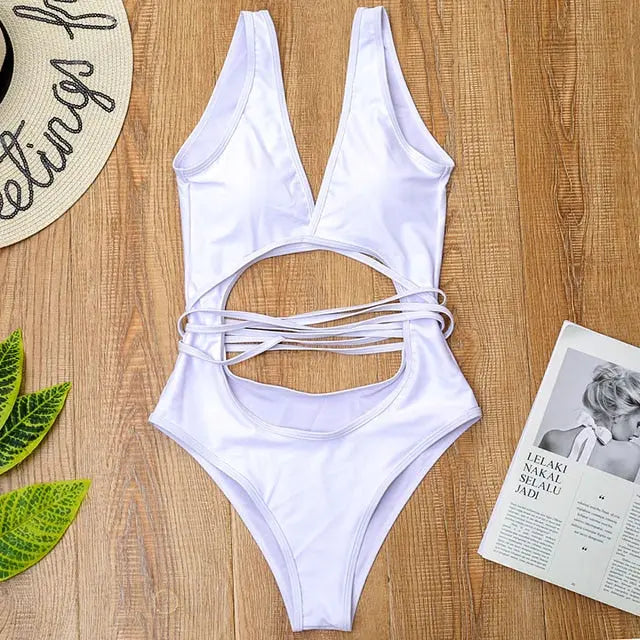 Wrap Around Swimwear One Piece Swimsuit Monokini High cut Bather Bathing Suit Clothing Company Sydney