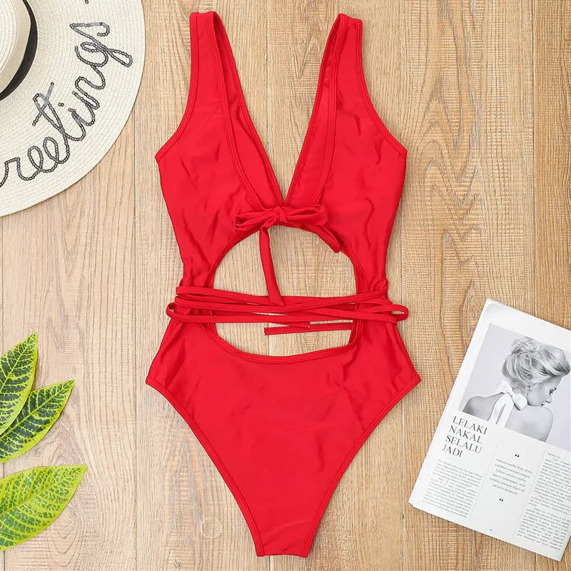 Wrap Around Swimwear One Piece Swimsuit Monokini High cut Bather Bathing Suit Clothing Company Sydney
