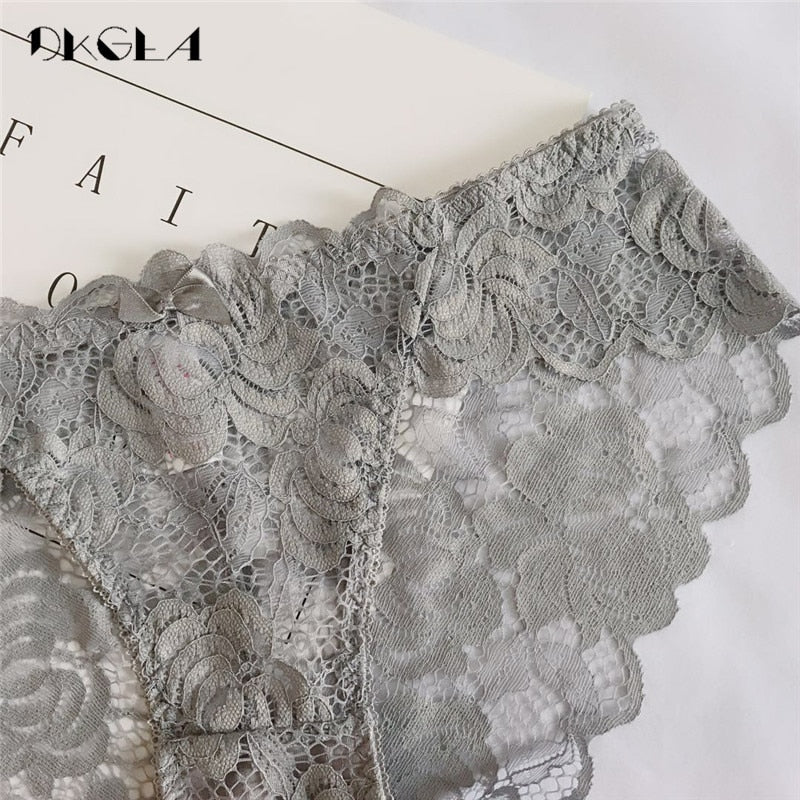 3 Piece Lace Underwear Plus Size Low rise Transparent Embroidered Panties The Clothing Company Sydney