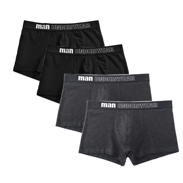 4 pack Men's Boxer Underwear Cotton Boxershort Breathable Solid Flexible Shorts Boxers Underpants Mens Undies The Clothing Company Sydney